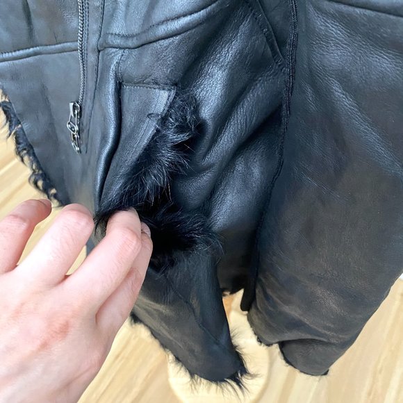 Mo & Co Women's Winter Sheep Skin Leather Jacket/Coat - Picture 8 of 16